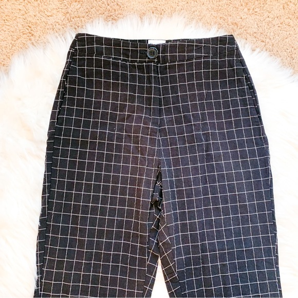 Princess Polly Spiro Black White Checked High Waist Cropped Pants - Picture 4 of 6